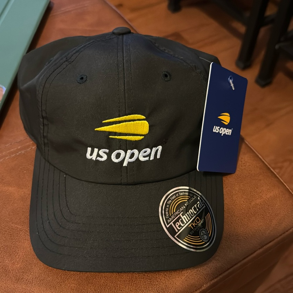 US Open Men's TKO Performance Official Logo Adjustable Hat - Black Brand New